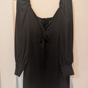 Badgley Mischka Black Long Sleeve Dress